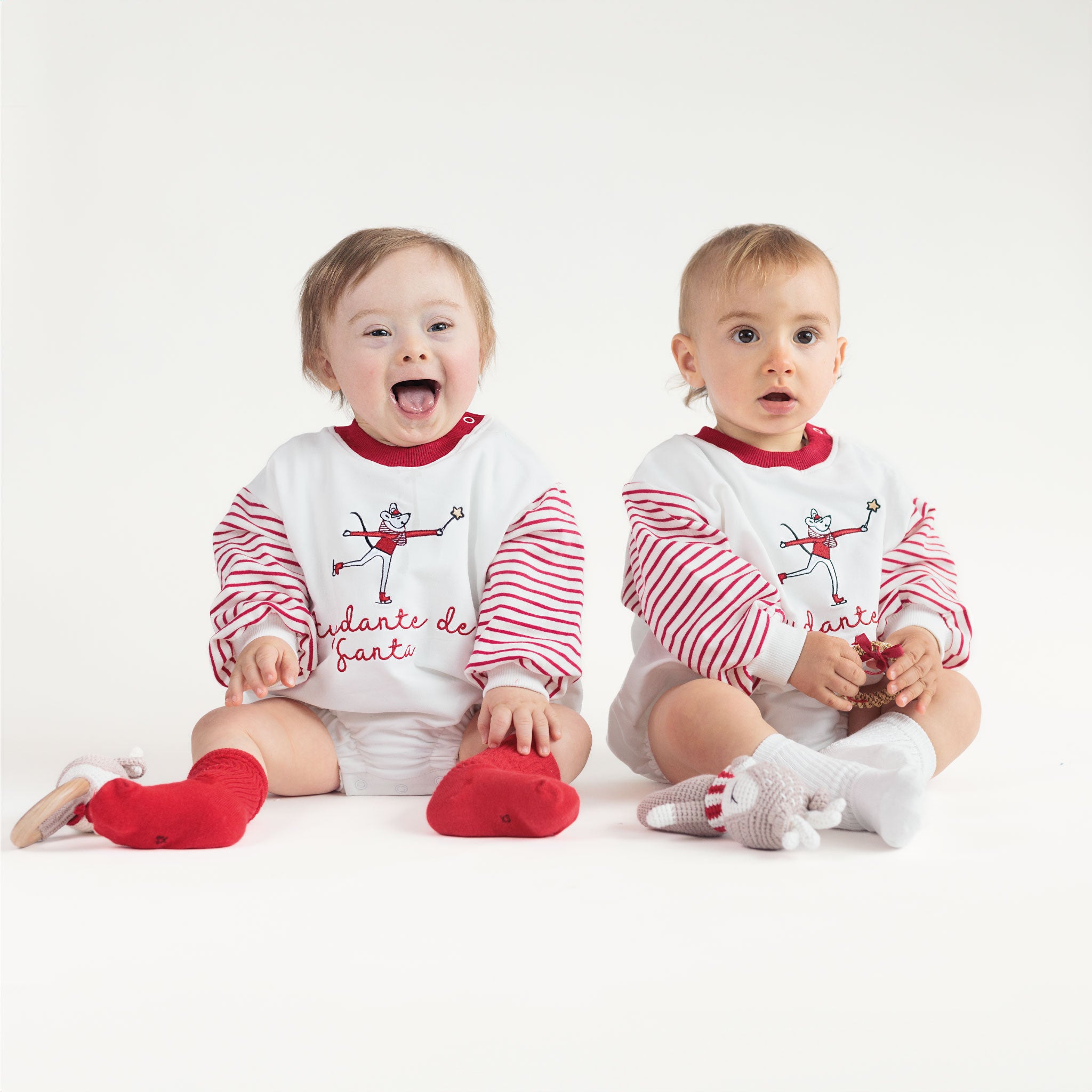 Calcetines rojos/blancos bebé